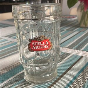 Rare Stella Artois glass beer stein with handle - holds 0.5L (16 ox)